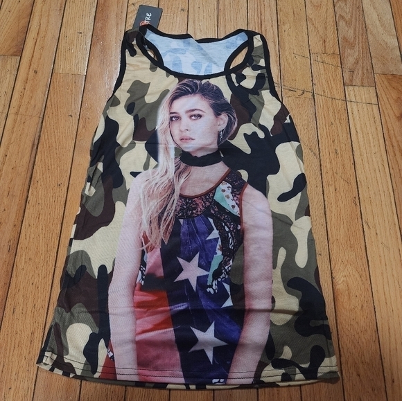 Women's Tank Top Camouflage Fashion Wild O-Neck Sleeveless Tops - Picture 8 of 8